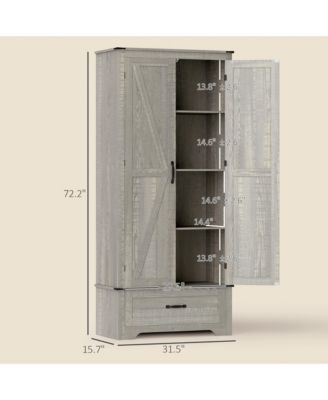 72" Farmhouse Pantry Cabinet, Kitchen Pantry Cabinet