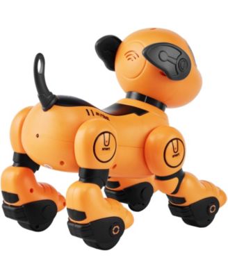 RC Robot Dog Toy, Talking Dancing Interactive Pet with Touch & Voice Remote Control, Programmable Robot for Kids