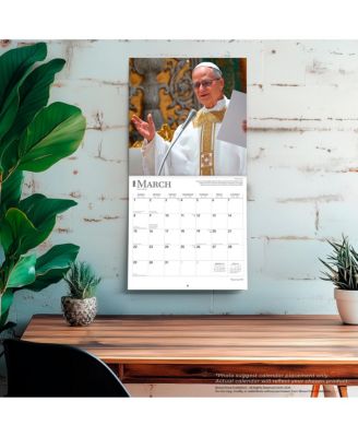 Monthly Hanging Square Wall Calendar, 12 x 24 Inch, Pope Leo XIV 2026