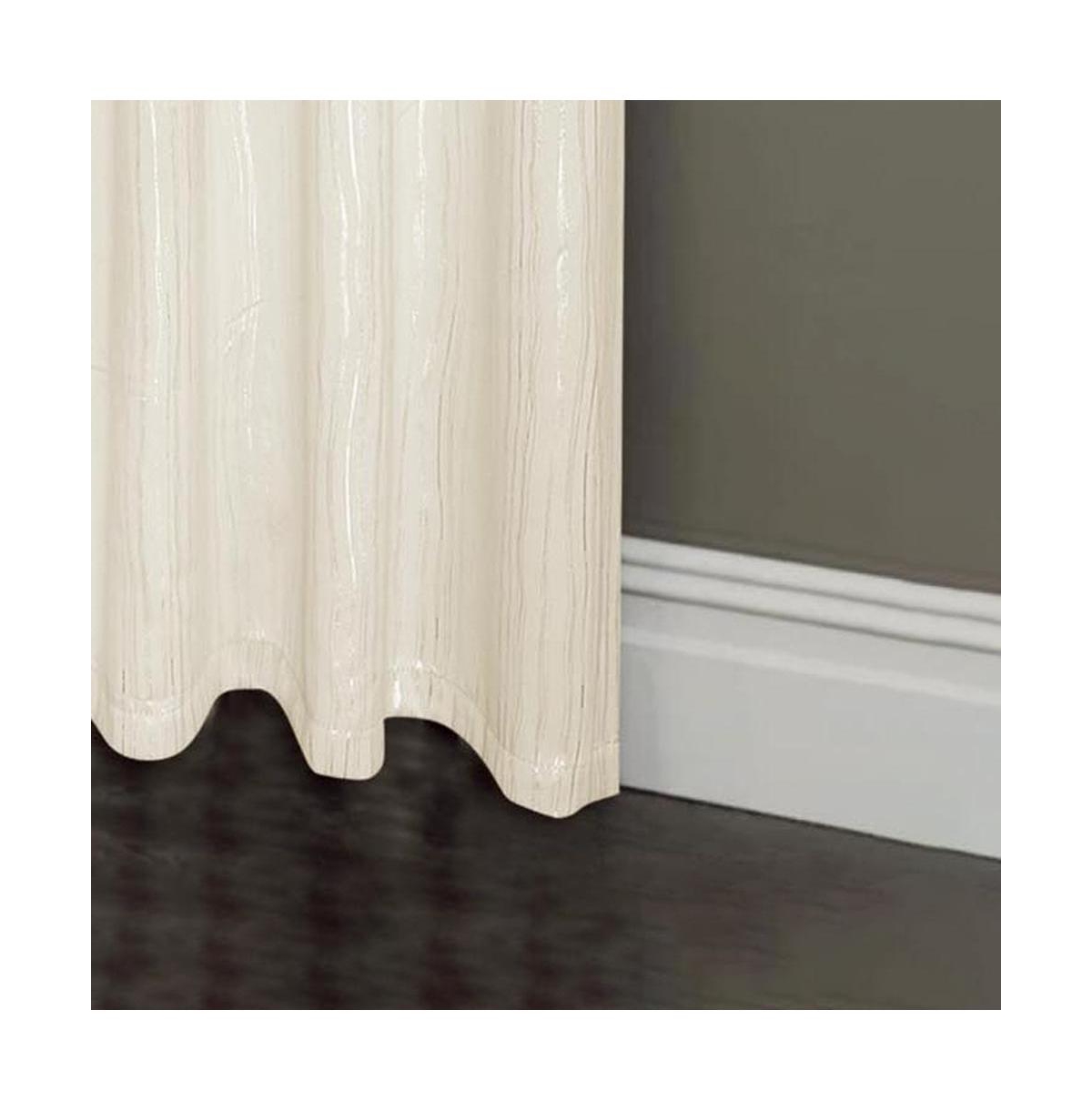 Rt Designers Collection Elegant Iceland Metallic Grommet Blackout Curtain 54" x 84" Beige