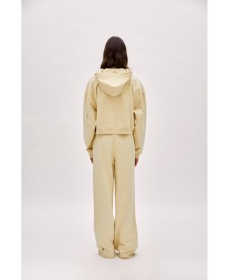 Women's Cotton Destroyed Zip-Up Hoodie