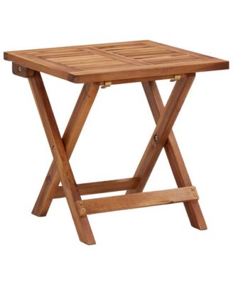 Sunlounger With Table Wood Grain Solid Acacia wood Large Foldable