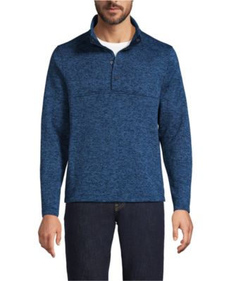 Men's Sweater Fleece Snap Neck Pullover Jacket