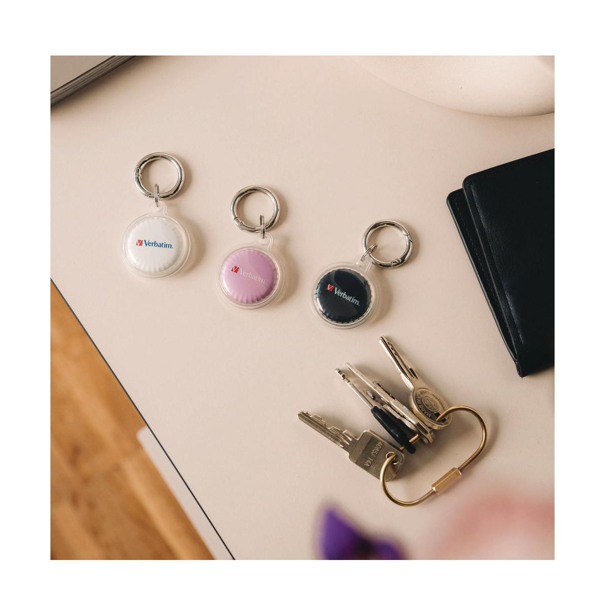 Verbatim 32135 My Finder Bluetooth Coin Tracker for Apple iOS - Black/Purple/White (3/Pack)