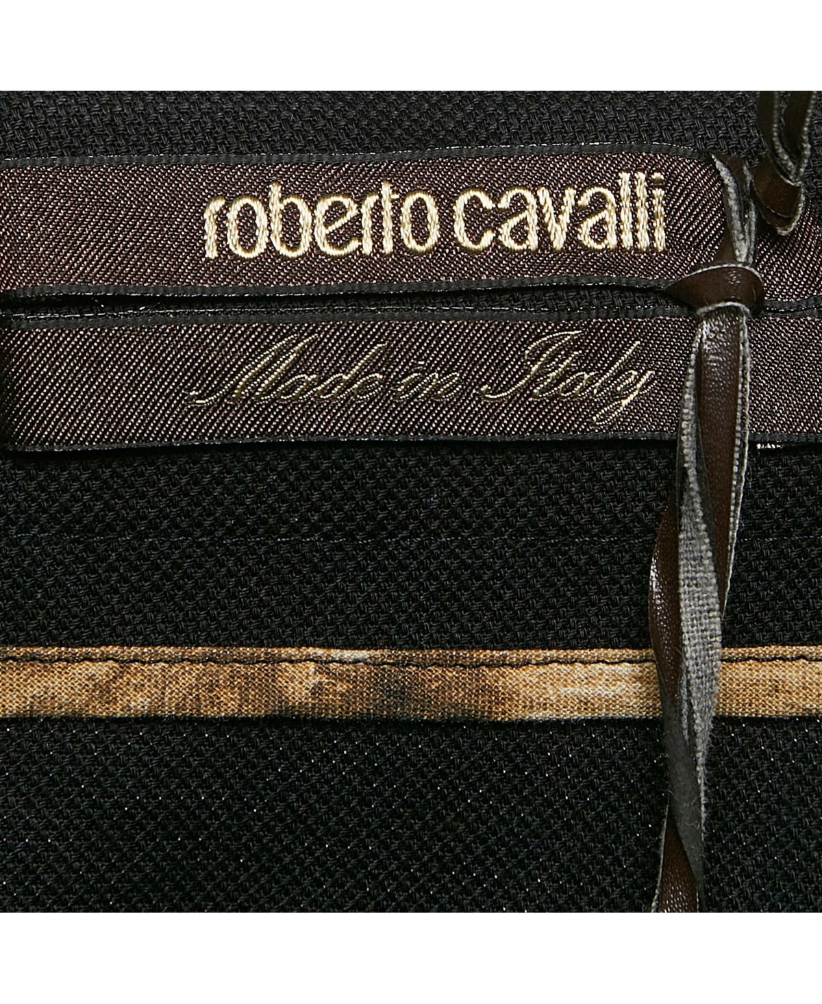 Pre-Owned Roberto Cavalli Women's Black Cotton Flared Maxi Skirt