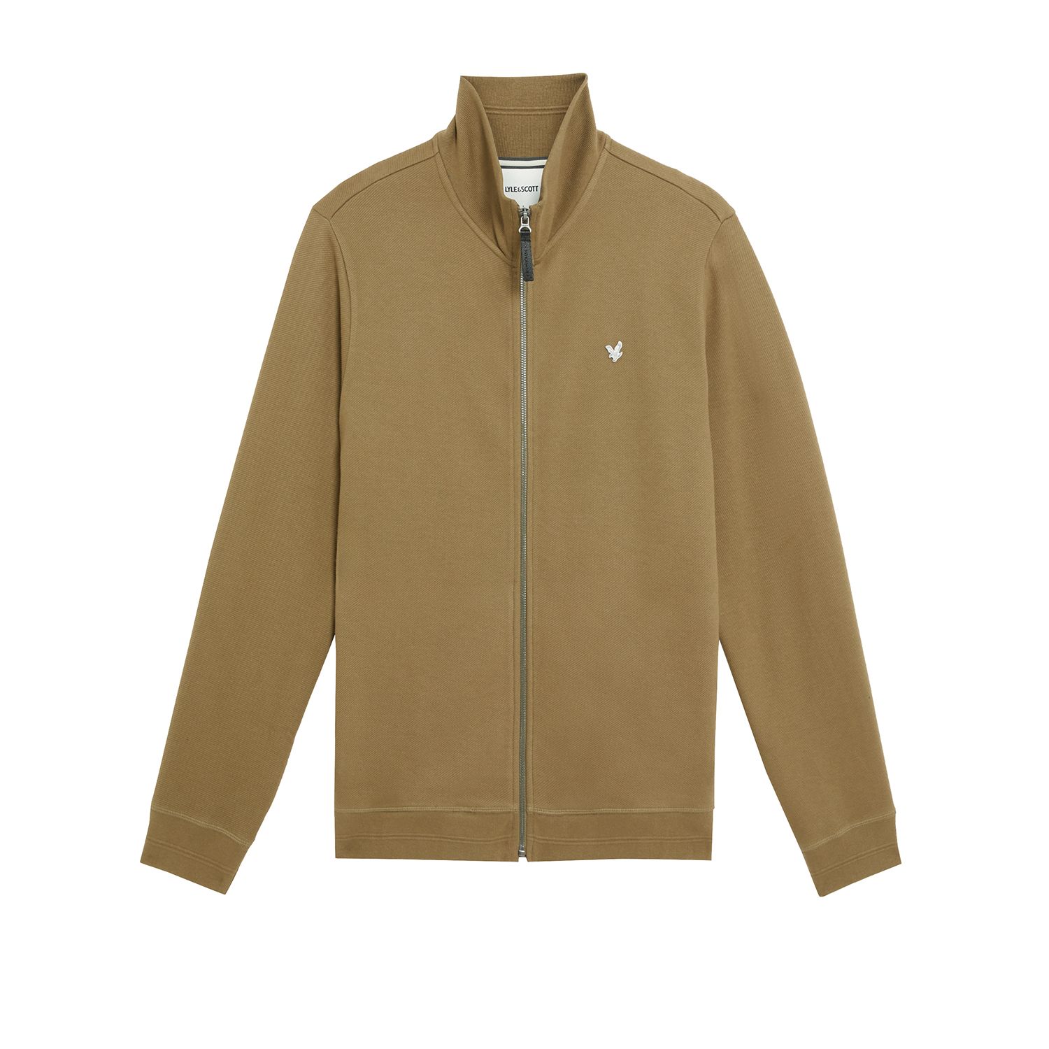 Men's Diagonal Weave Zip Through Sweatshirt