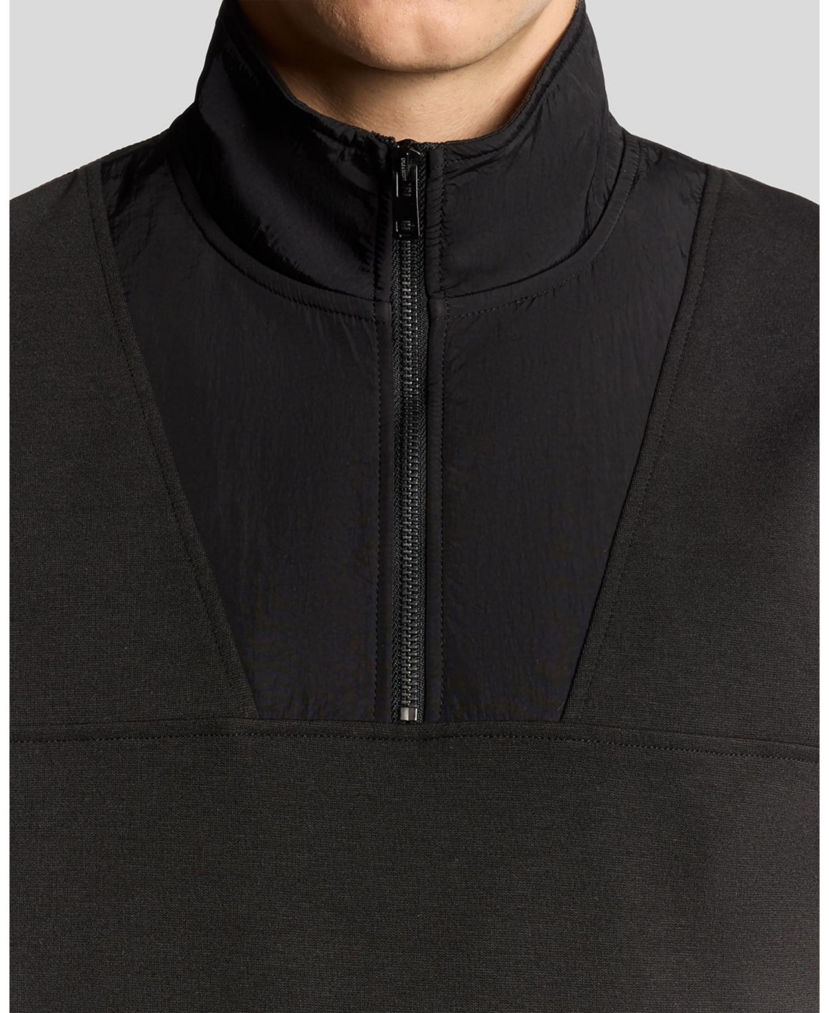 Lyle & Scott Men's Panelled Hybrid Quarter Zip Sweatshirt