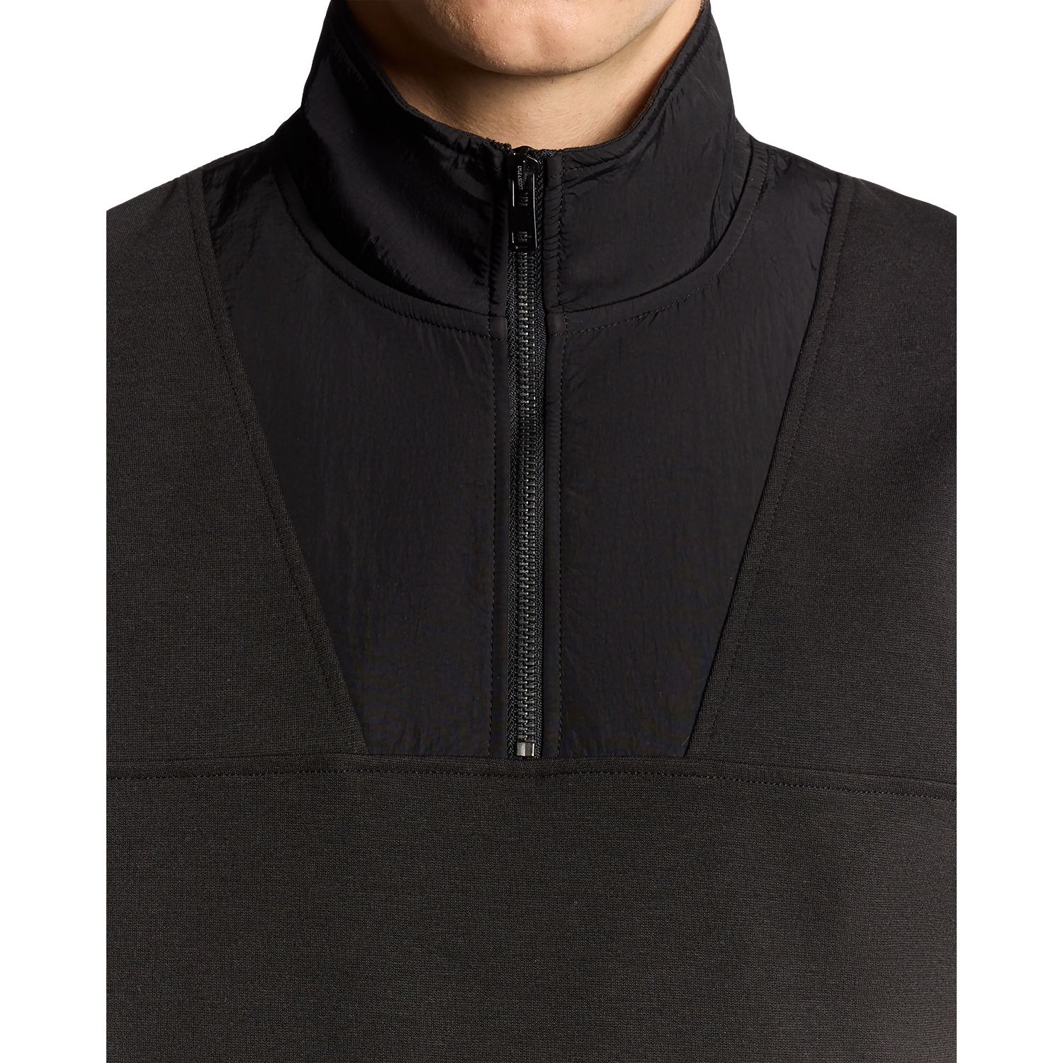 Men's Panelled Hybrid Quarter Zip Sweatshirt