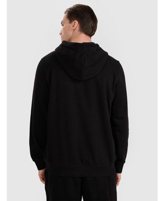 Men's non-zip hooded sweatshirt - black