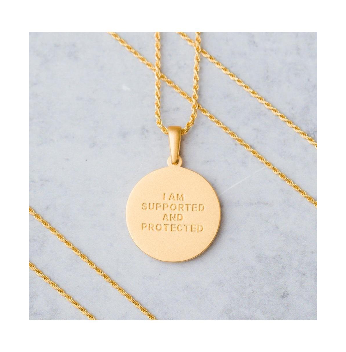 Mantra Mandala I Am Supported And Protected Gold / Original