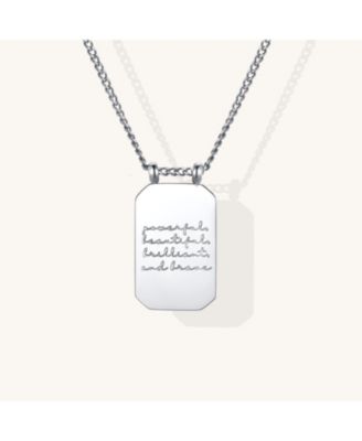 Powerful Beautiful Brilliant And Brave Note To Self Necklace