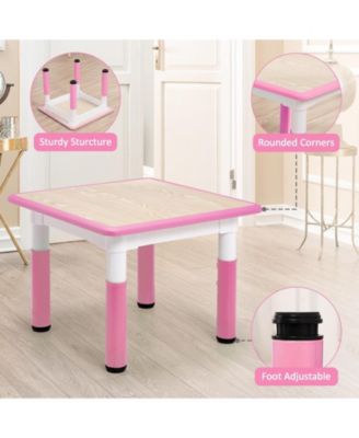 Kids Table and 4 Chairs Set Activity Table for Toddlers 5-Piece Childrens Table and Chair Set Boy & Girl Gift for Classrooms/Daycares/Home