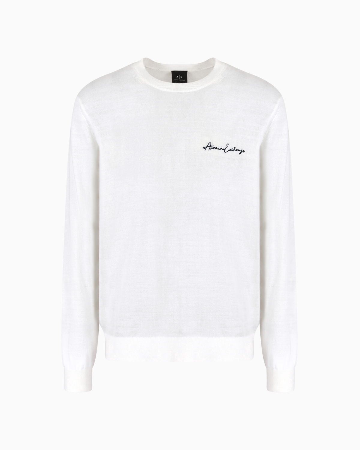 A|X Armani Exchange Men's Wool Mix Signature Logo Sweater