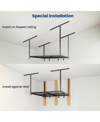 OHK Series 48 in W × 48 in D Ceiling-Mounted Overhead Garage Storage Rack – Model OHK44B-E