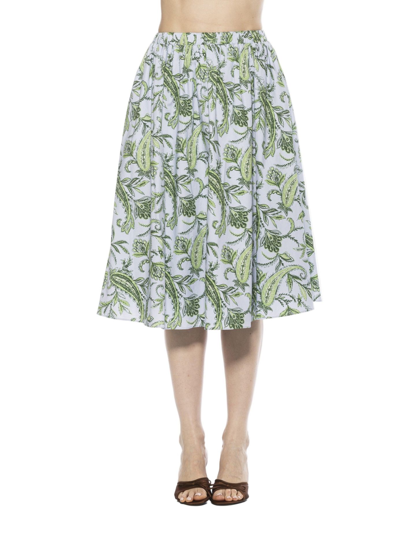 Женская юбка Alexia Admor Isla Elastic Waist Shirred Midi, цвет: Синий — фото 1