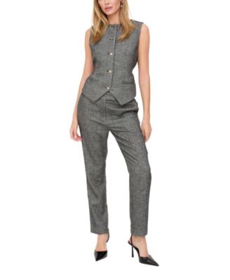 Women's Pandora Tapered Herringbone Print Trouser