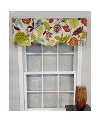 Antonia Provence Colorful Leaves and Blossoms Effortless Installation Luxurious Window Treatment Valance 50" X 15" Spring
