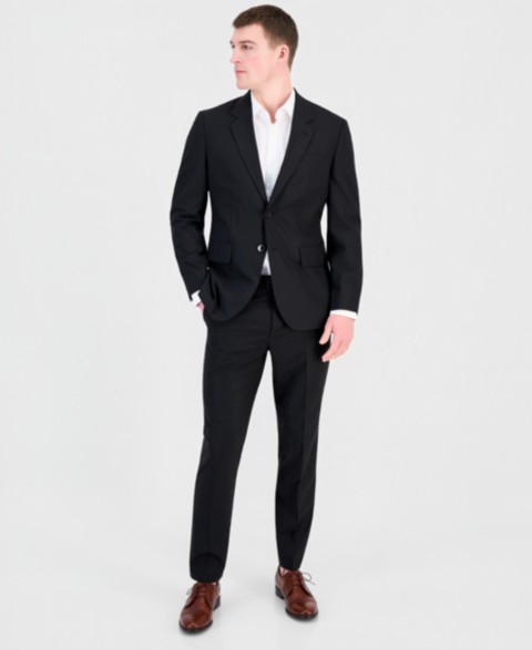 Мужские HUGO by Hugo Boss Men's Modern-Fit Wool Blend Nested Suit