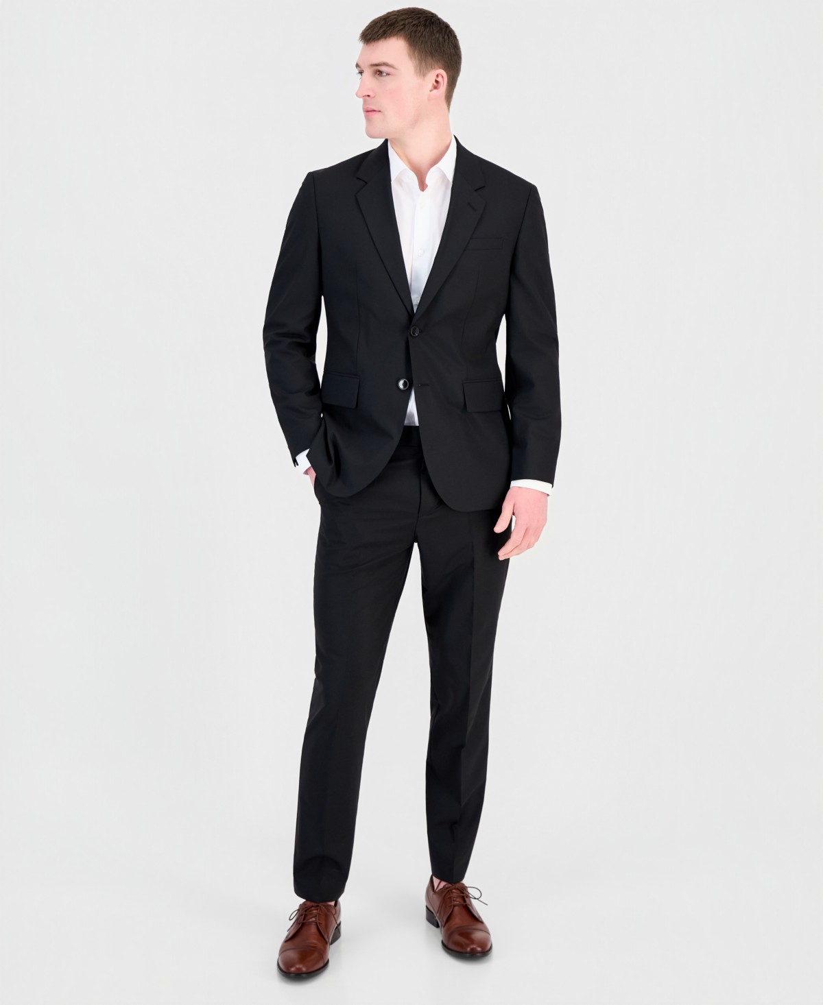Мужские HUGO by Hugo Boss Men's Modern-Fit Wool Blend Nested Suit — фото 1