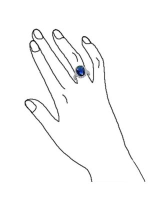 Estate 6CT Oval Halo CZ Cubic Zirconia Promise Cocktail Ring Sterling Silver Pave Side Stones