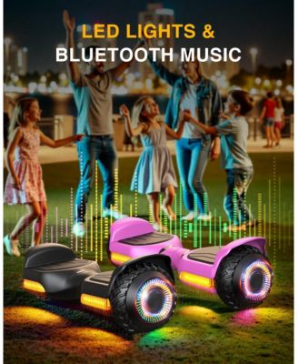 K1+G13 Balancing Scooter with Seat Attachment for Kids or Adults with Adjustable Length, Fits 6.5" 8" 10" ,360°Swivel Wheel