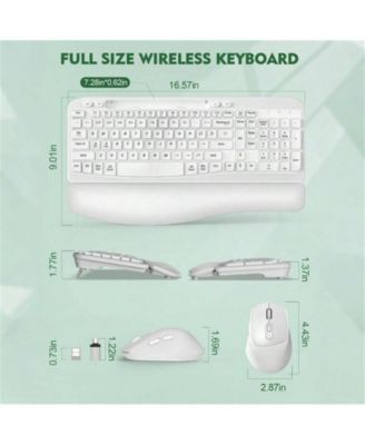 Wireless Keyboard & Mouse Combo – Full-size, cushioned palm rest