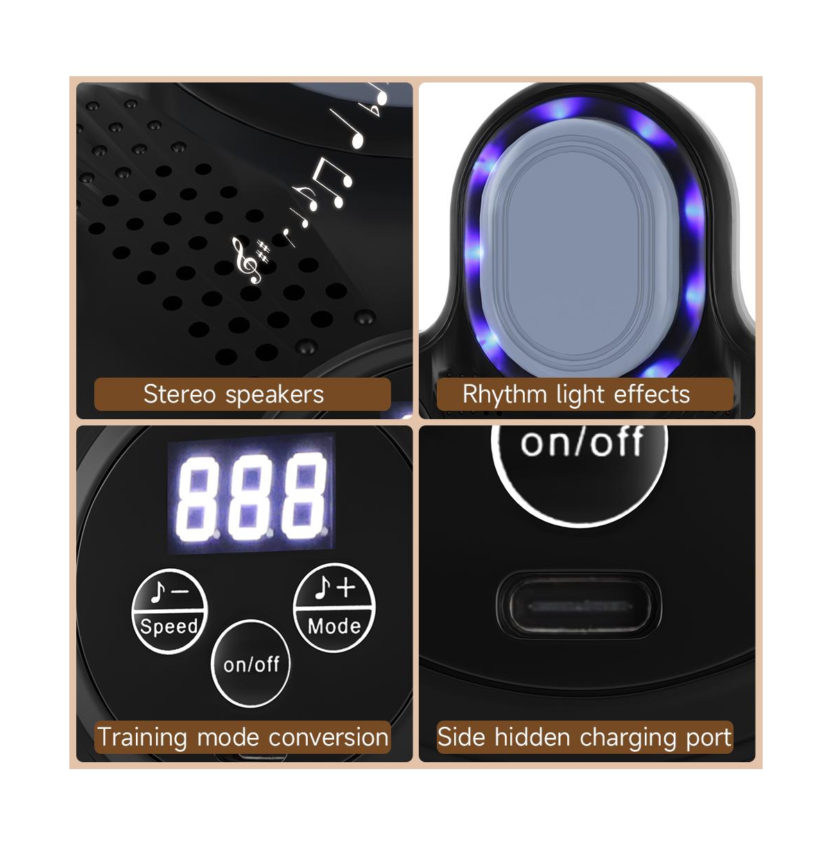 Artudatech Music Boxing Machine for All Ages with 9 Modes & Speed Adjustment, Bluetooth Connectivity, Free Gloves Included