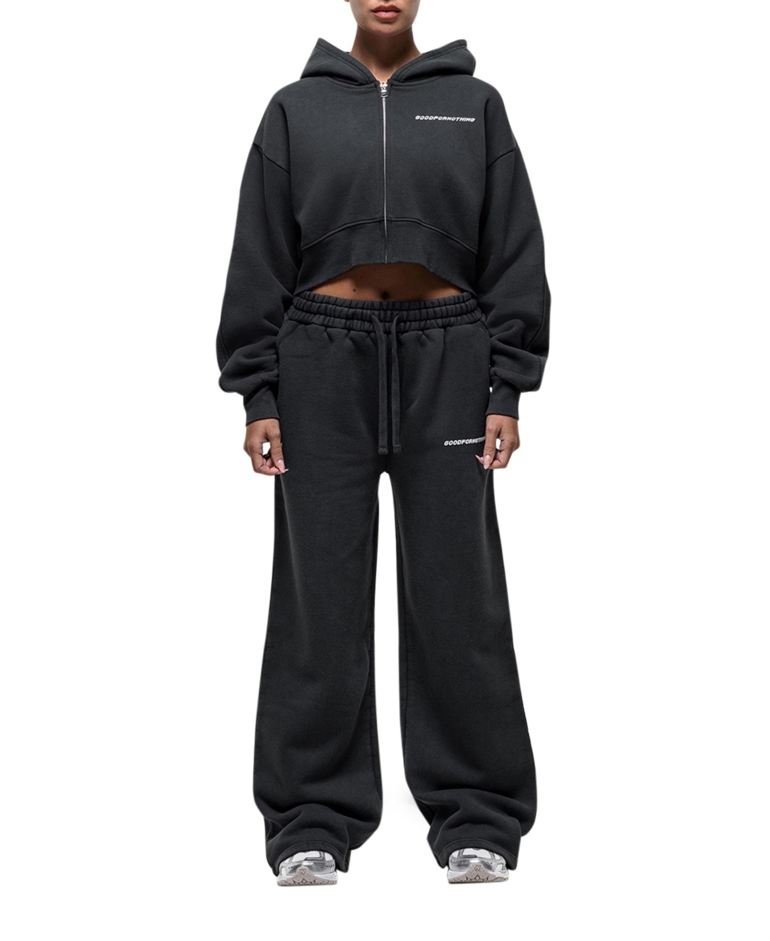 Women's Vintage Crop Zip Hoodie