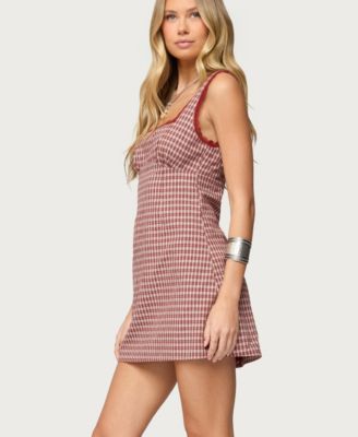 Women's Clarren Lacey Gingham Mini Dress