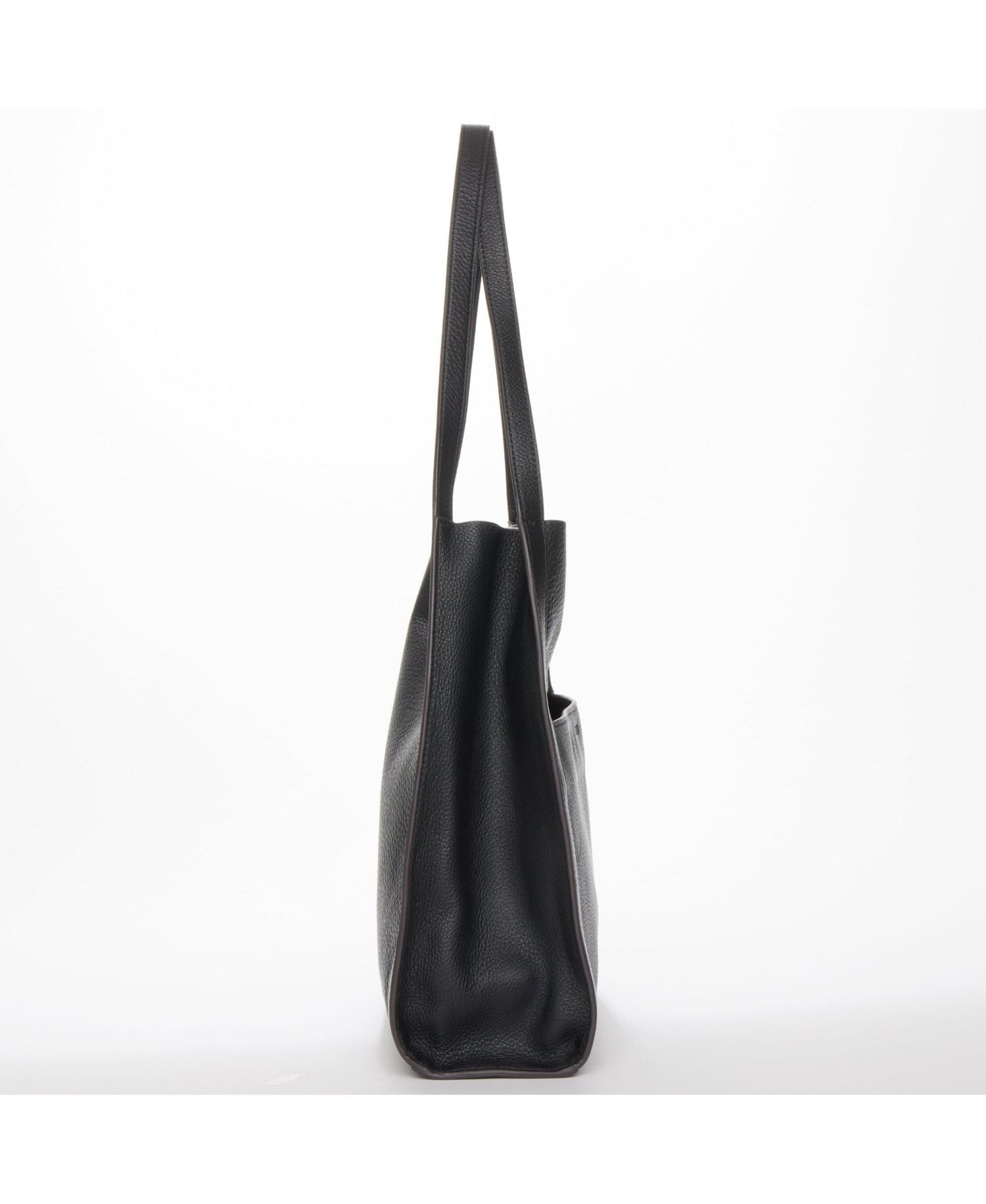 Pebbled Leather Work Tote, Everyday Pebble Leather Shoulder Bag