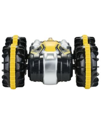 Amphibious RC Car Boat, 2.4GHz 12 km/h 4WD Waterproof Car, 360° Rotating Stunt Vehicle with 2 Batteries, Toy for Kids 6+