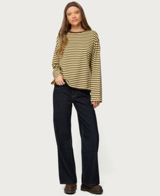 Women's Jodie Oversized Striped Long Sleeve Top