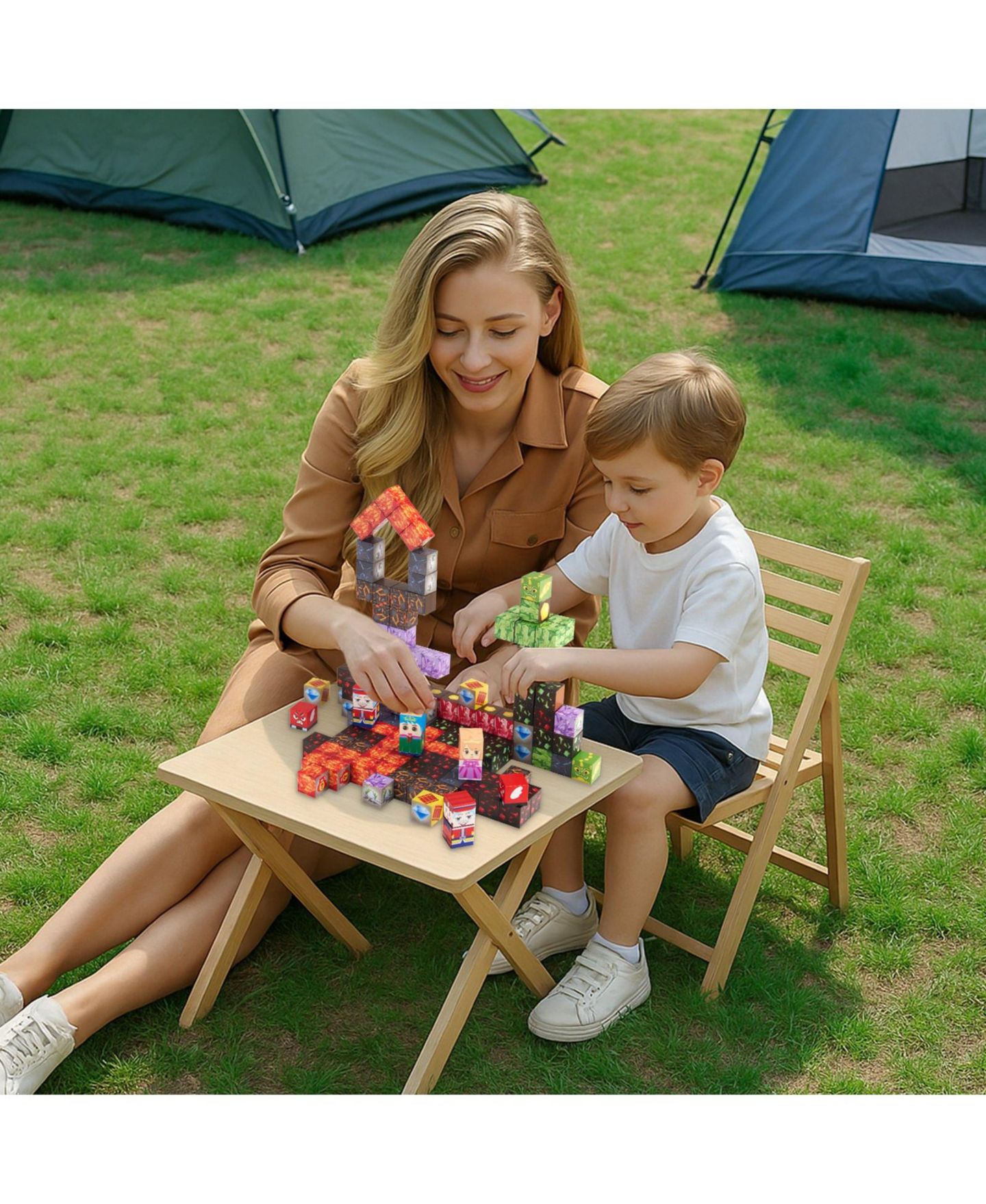 Детский конструктор SUGIFT Dark Castle Double-Sided Magnetic Stem Building Set, 100-Piece, Ages 3+, цвет: Красный — фото 2
