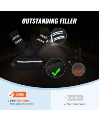 Adjustable Weighted Vest, 20–32 lb Vest with Ironsand Weights and Reflective Stripe for Strength Training