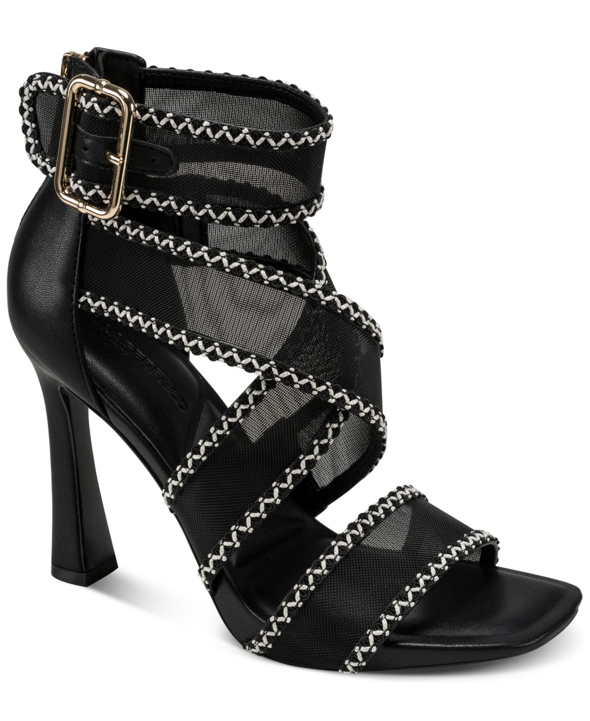 Женские сандалии KARL LAGERFELD PARIS Women's Careliz Trim Ankle Dress Sandals — фото 1