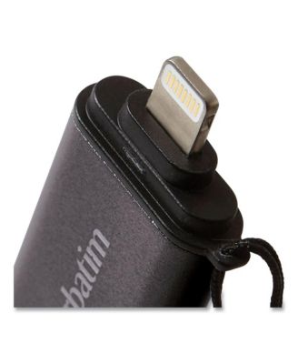 49301 64 GB Store 'n' Go Dual USB 3.0 Flash Drive for Apple Lightning Devices - Graphite