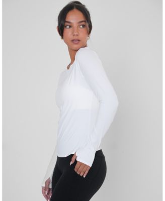 Women's Raya Mid Length Compression Nylon Long Sleeve Top