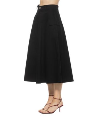 Women's Avery Cargo Midi Skirt with Belt Loops