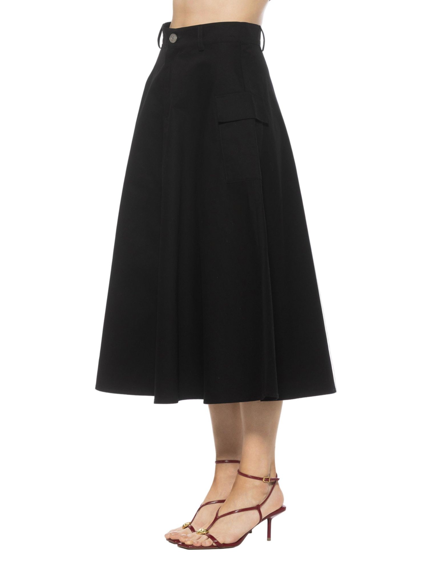 Women's Avery Cargo Midi Skirt with Belt Loops