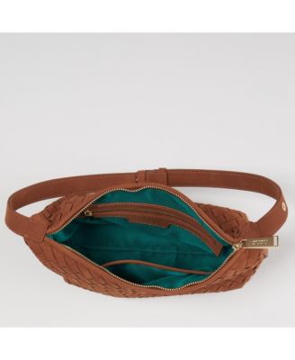 Woven Suede Hobo Bag with Crossbody Strap