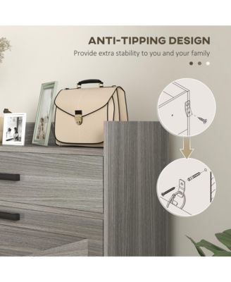 Entryway Shoe Storage Cabinet with Flip Drawers and Top Shelf