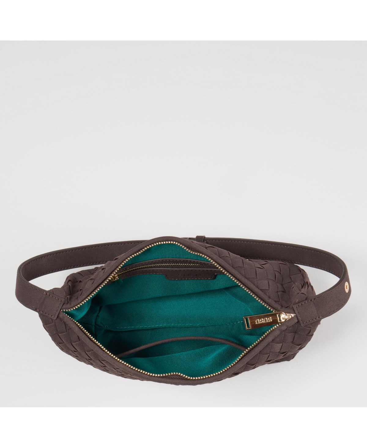 Susu Denva Denim Baguette Shoulder Bag for Women East West Handbag Buckle Detail Casual Chic Everyday Purse