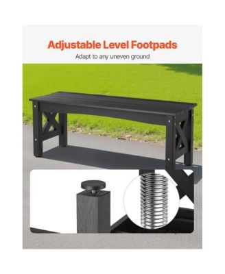 Weatherproof Plastic with 600 lbs Capacity Patio Bench