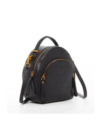 Small Leather Mini Backpack Purse with Convertible Crossbody Straps