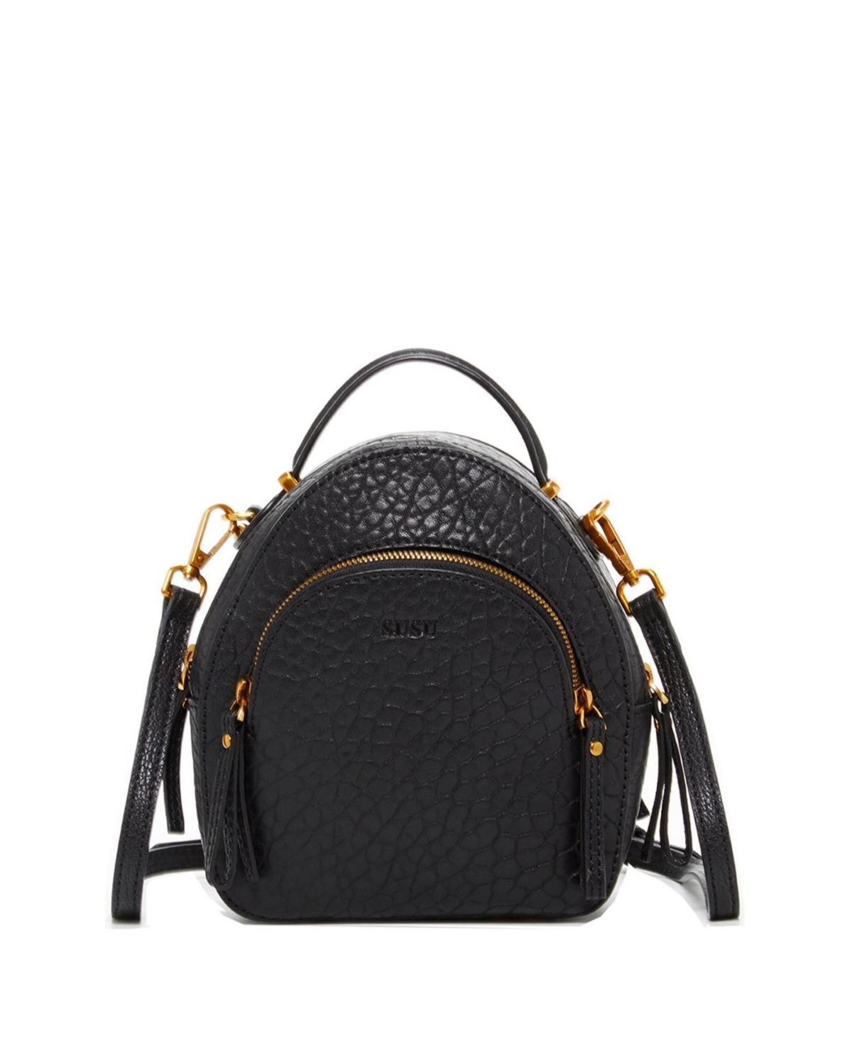 Susu Small Leather Mini Backpack Purse with Convertible Crossbody Straps