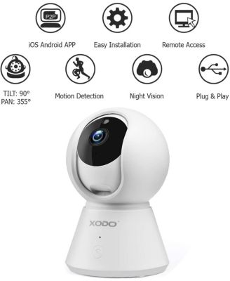 E6 Indoor Wi-Fi Security Camera, 1080p HD, Pan & Tilt, Night Vision, 2-Way Audio, Motion Alerts