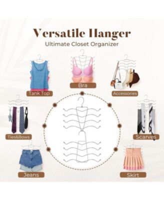 Multi-Use Bra Organizer Metal Hanger for Closet Storage 2 Pack