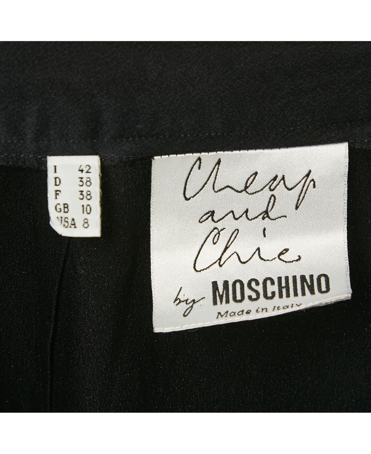 Pre-Owned Moschino Women's Navy Blue Sateen Ruffled Wrap Skirt