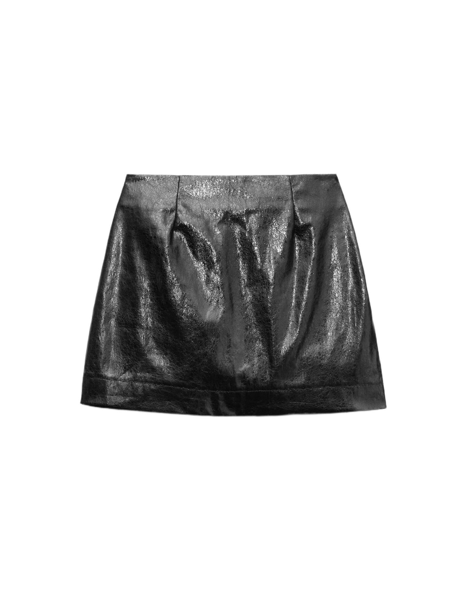 Women's Crackle Patent Mini Skirt