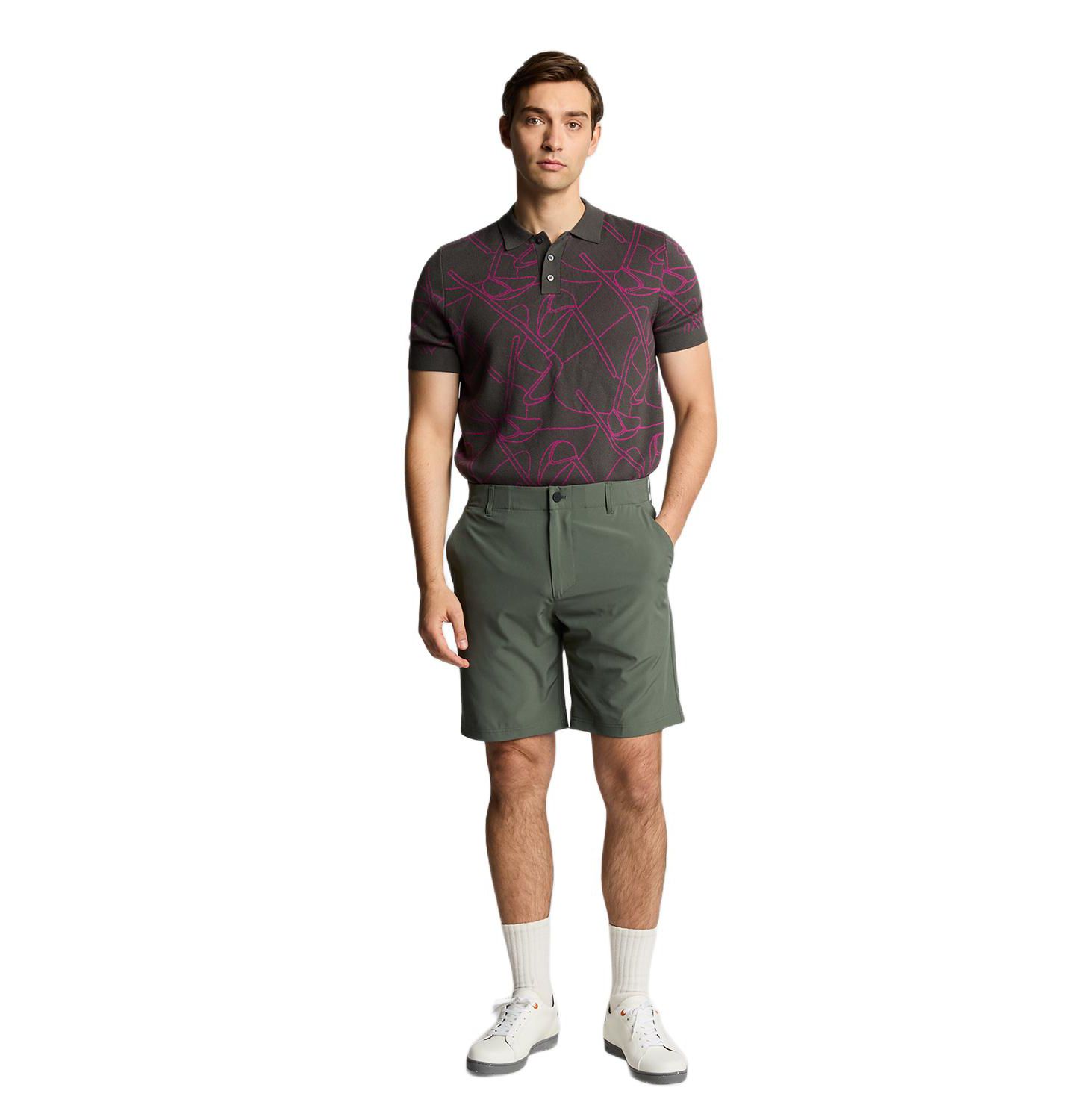 Мужские шорты Lyle & Scott 5 Pocket Golf Shorts, цвет: Зелёный — фото 1